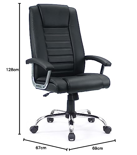 Cadeira de Escritório Presidente Ergonômica PU Duoffice Carrara DU501