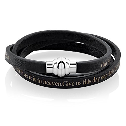 Lord's Prayer Leather Wrap Bracelet2