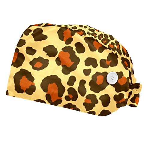 Chapeaux de travail léopard pour hommes et femmes casquettes réglables lot de 2