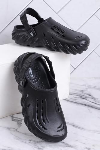Image of Men's Classic Casual Clogs /Sandals with Adjustable Back Strap for Adult | Comfortable & Light Weight | Stylish & Anti-Skid | Waterproof & Daily Mules for Gents & Boys