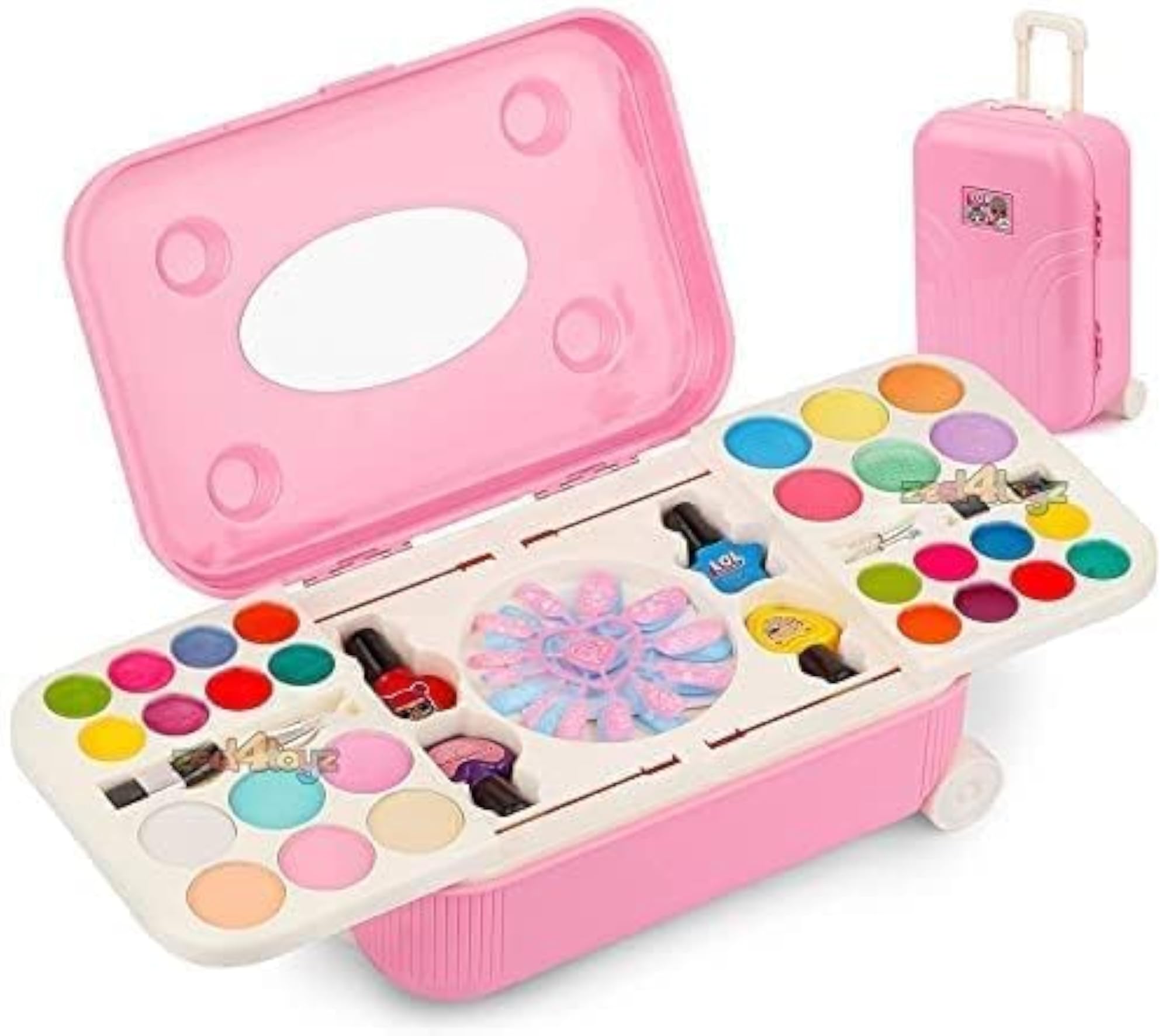 Kids Trolley Suitcase Toy with Rolling Wheels