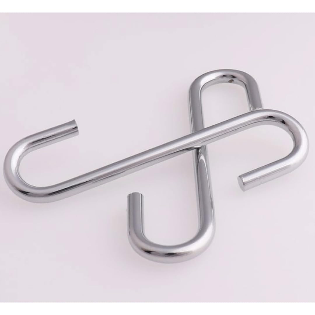 TEELLON 6-Inch (5MM) 6Pcs. Strong Heavy-Duty Long S Shaped Hooks, Pot Extension Hanging Hooks Multipurpose Hangers Ideal for Hanging in Kitchen Cutlery Pot Pan Planters Flower Basket. (6-Inch)-image-31