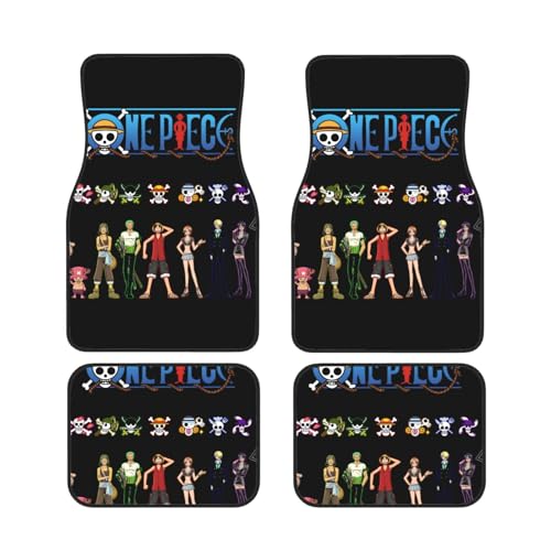 Zateem 車 フロアマット カーマット 4点セット(前席2枚・後席2枚) 可愛い おしゃれ ワンピース 軽自動車 ゴム素材 柔らかい 弾力性 車用マット 汎用 カーフロアマット カー用品 防水 汚れ防止 取り付け簡単 軽 普通車 カー装飾 四季通用 C