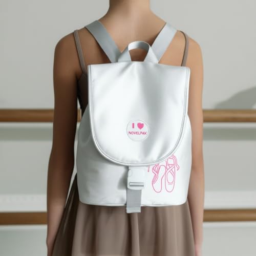 Image of Ballet Dance Backpack for Girls - Personalized Dance Ballet Gift,15L Big Capacity for Teen Dancers (Matt Silver).
