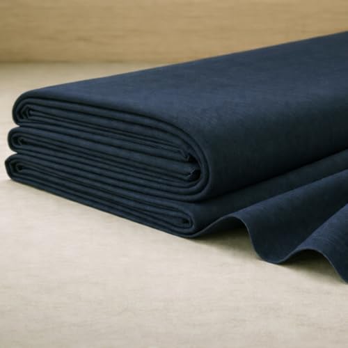 Image of Soimoi Blue Solid 60 * 60's Cotton Cambric Fabric by 5 Yards, 56 Inch Wide Light Weight Material Suitable for Kurtis, Blouses, Kids Clothing, Tunics, Dresses and Summer Apparel