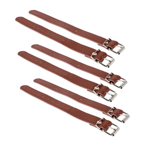 LOORGVEL 3組 可能なレザー製バイク前カゴストラップ 自転車前カゴ用耐摩耗革ベルト 滑り止め付き便利な固定用アクセサリー