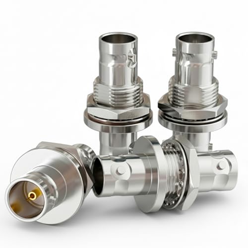 4 Pack Conectores BNC Hembra a Hembra con Tuerca miniatura 4