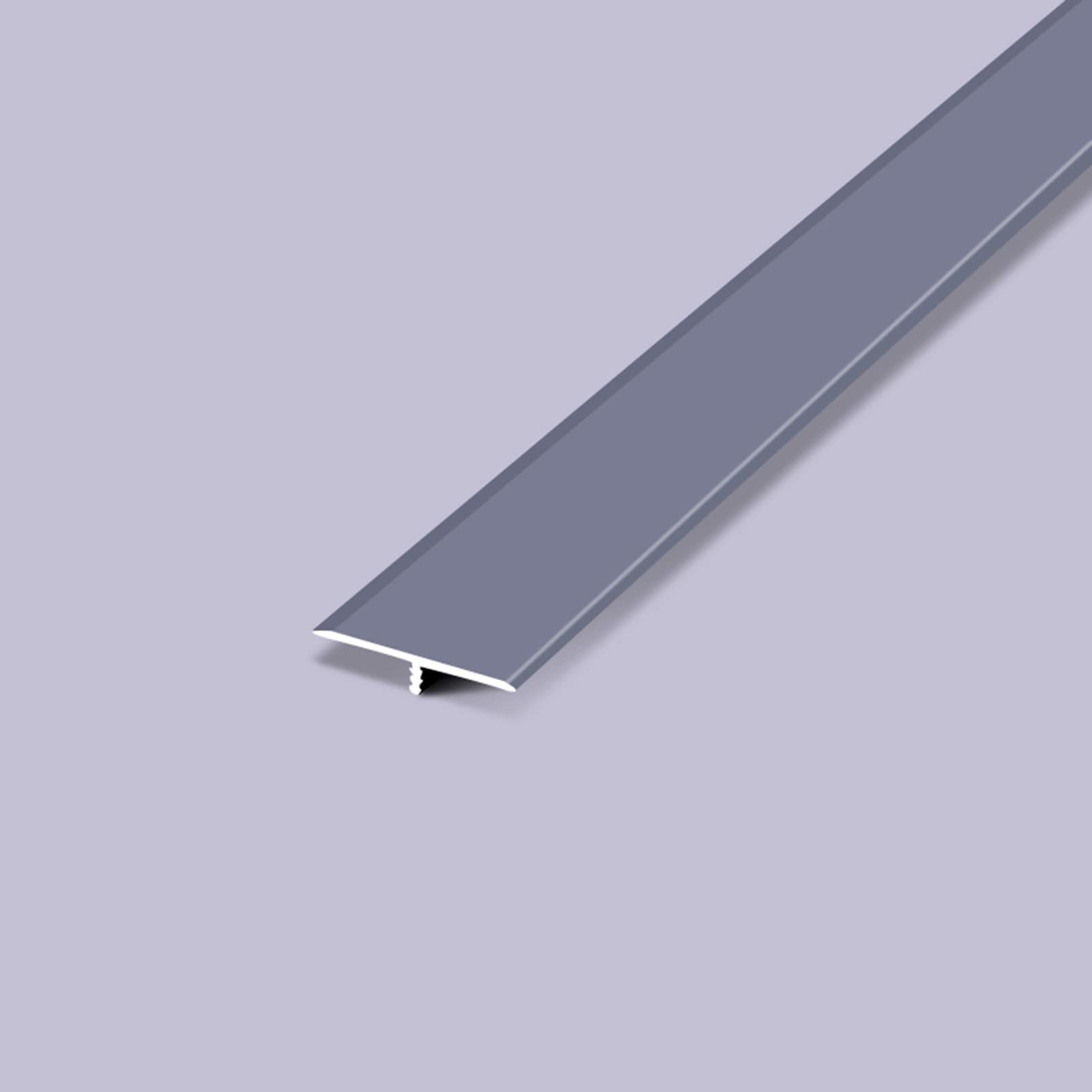 Remys Gray Vinyl To Wood/Marble To Tile,T Molding Aluminum Floor Transition Strip, Self Adhesive Tile Seams Cover Laminate, Thresholds Strip(,90Cm/35.4In)