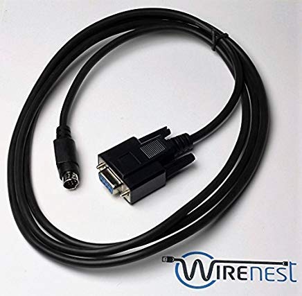 Wirenest 6ft VISCA PTZ Camera Control Cable for Sony EVI/BRC/SRG Series RS232 8 Pin Mini DIN to DB9F Serial
