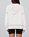 Kenhansion Women's Oversized Half Zip Hooded Long Sleeve Cropped Pullover Sweatshirt Winter Fashion Casual Loose Fit Clothes (White,Large)
