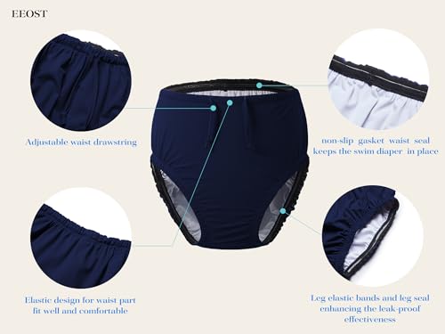 Image of Youth Special Needs Reusable Swim Diapers Swimwear for Incontinence | Unisex reusable swim diaper with waterproof leakproof protection for incontinence special nedds
