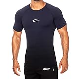 [page_title]-SMILODOX Herren Seamless T-Shirt Process Seamless - Kurzarm Funktionsshirt für Sport Fitness Gym & Training | Trainingsshirt - Laufshirt - Sportshirt mit Aufdruck, Farbe:Dunkel Blau, Größe:L
