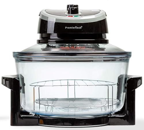 PremierTech Forno Alogeno ad Aria Ventilato, 17 litri, 1400 watt, Cuoce Senza Olio, Gratina,...