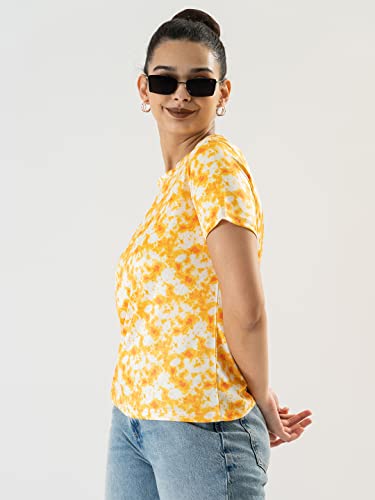 Image of PRETTIFY Women's Casual Regular Fit Half Sleeves Printed T-Shirt