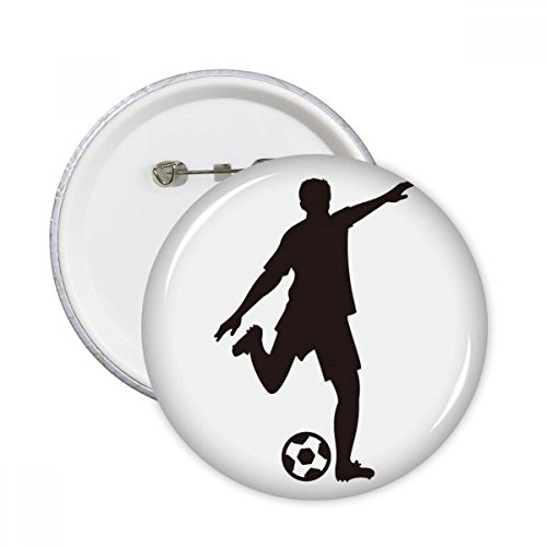 Décoration vêtement football en lot de 5 badges pins ronds taille M pour customiser vos sacs