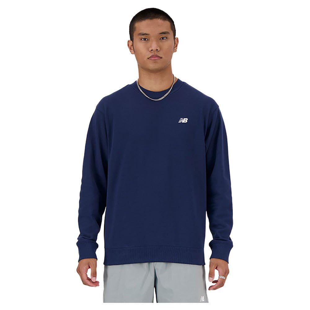 New Balance Men's Nb Navy Sport Essentials French Terry Crew Sweatshirt, S