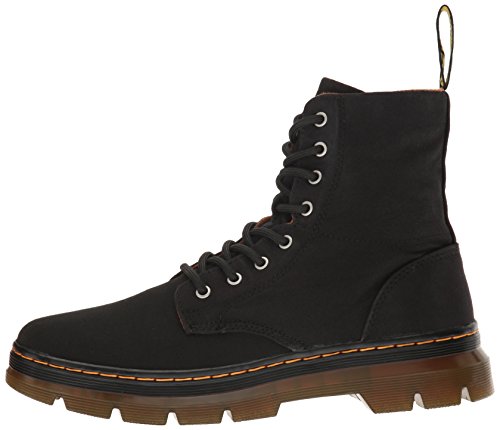 Dr. Martens Unisex Combs Combat Boot, Black Extra Tough Nylon/Rubbery, 7 Us Women #TOP7