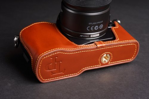 Housse Olympus EM5 cuir véritable marron pour protéger des rayures - 7