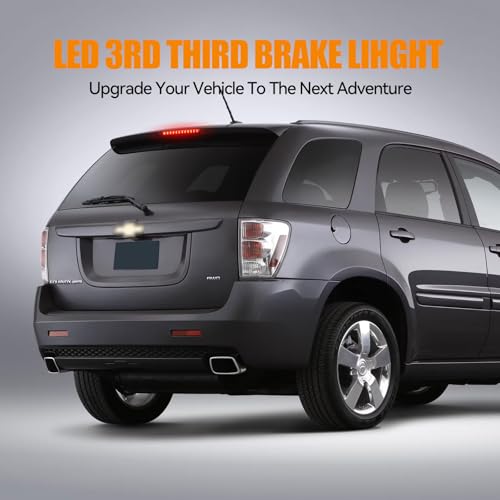 Image of Third 3rd Brake Light LED for 2007 2008 2009 Chevy Equinox, High Mount Rear Brake Lights Assembly for 07 08 09 Pontiac Torrent, Waterproof Center Cab Lamp Stop Light (Red)