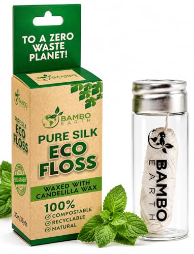 Biodegradable Mint Dental Floss with Reusable Holder