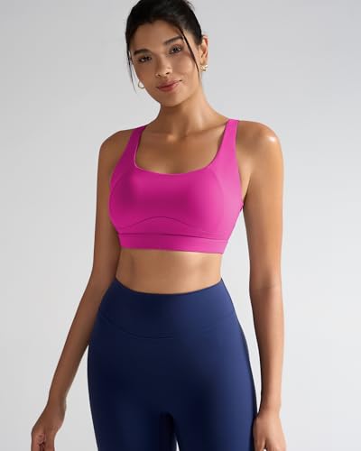 Image of RUNNING GIRL Sports Bras for Women High Support,Racerback High Impact Sports Bra Moulded Cup Workout Bra Push up