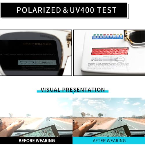 Image of grey jack 100% UV Protection Shades Retro Polarized Sunglasses for Men Women Branded Stylish Design Glasses 3316
