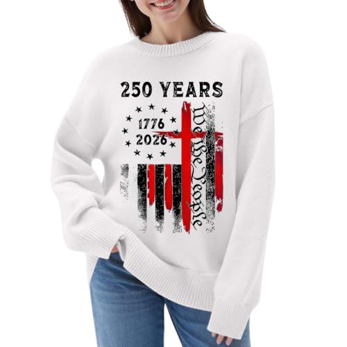 Jersey de punto de manga larga cuello estampado mujer para vestir casual