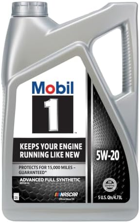Mobil 1 Advanced Full Synthetic Motor Oil 5W-20, 5 Quart