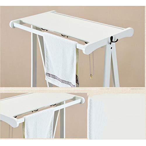 Perchero para colgar ropa de madera con estante inferior organizador MU 5