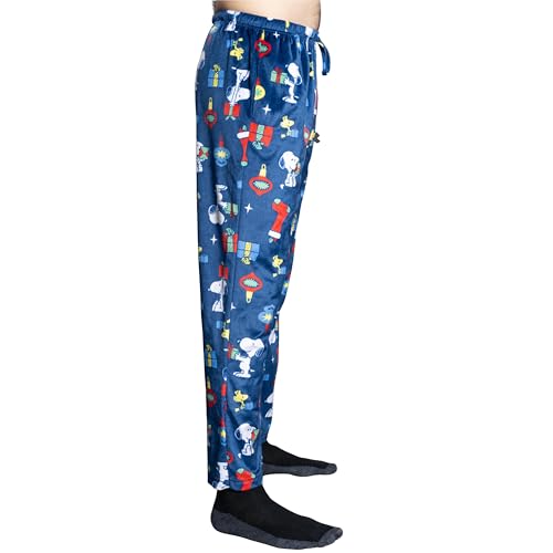 Peanuts Snoopy and Woodstock Christmas Presents All Over Adult Sleep Ultra-Soft Pajamas Lounge Pants - Officially Licensed2