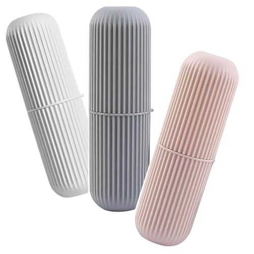 Porta Escovas Dente Pasta Dental Texturizado Guardar Para Viagem Escola Trabalho Ferias Estojo Organizador De Banheiro (Cor Sortida)