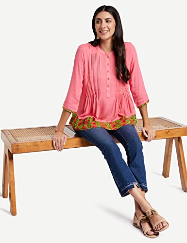 Image of Amazon Brand - Myx Women Cotton Regular Fit Short Kurti (Available in Plus Sizes)