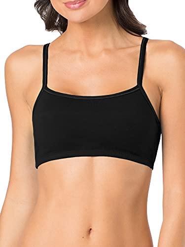 Image of Fruit of the Loom Women's Spaghetti Strap Cotton Sports Bra - All-Day Comfort