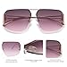 SOJOS Trendy Aviator Sunglasses Mens Womens Retro Metal Rimless Frame Shades Lentes De Sol Para Mujer SJ1192 Purple