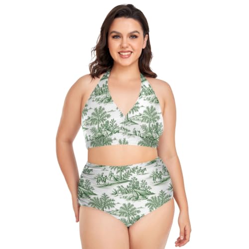 Bikini de bain grande taille dos nu premium avec doublure modelante haut de gamme