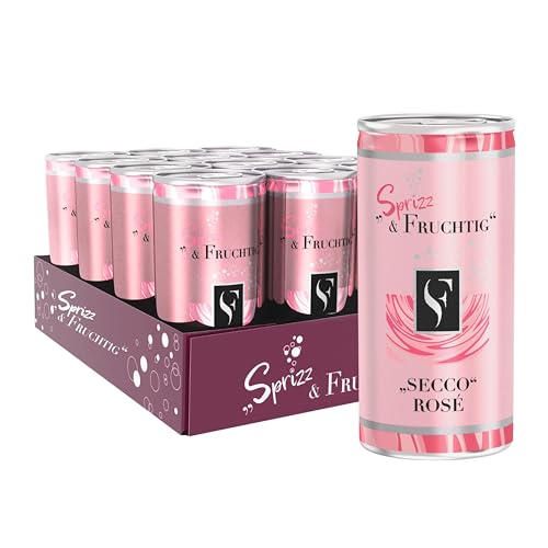 Süss & Fruchtig Secco Rosé Sekt Dosen Fruchtig-Spritziger Weinschorle-Genuss aus Württemberg 12 x 0 2 l Dose