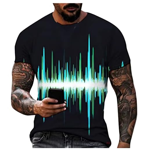 Camisetas Manga Corta Hombre Camiseta Verano Deportes Gym Tshirt, Regalo Dia del Padre Oferta Flash - Algodon Moda Tecnicas T-Shirts Ropa Deportiva Hombre(Cian,L)