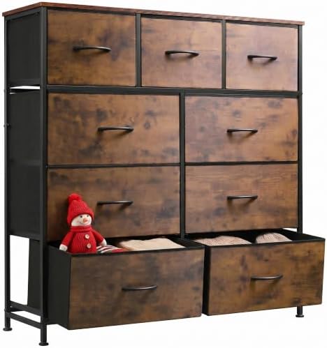 WLIVE 9-Drawer Dresser, Fabric Storage Tower for Bedroom, Hallway...