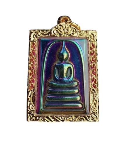 Phra Somdej Leklai Buddha Thai Amulet Gold Plated Case Pendant