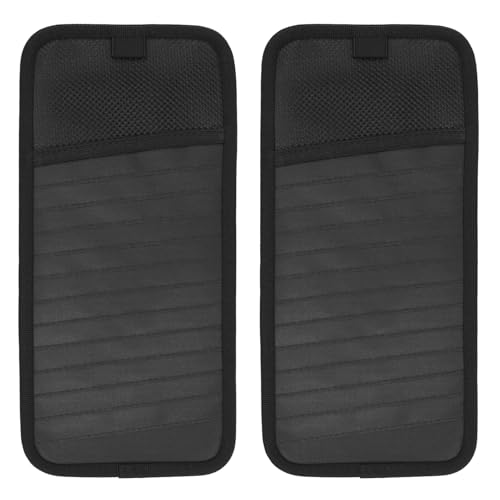 Nextpal Sun Visor CD Holder, 12-Capacity Car Visor Organizer with DVD Sleeves and Mesh Pocket, Universal Visor Storage for Vehicle CD Case and Pen Holder Ergonomic Design (Black 2 Pcs)