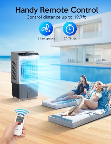 image for VAGKRI Evaporative Air Cooler, 2300CFM Swamp Cooler, 120°Oscillation 