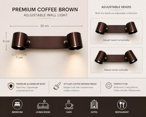 Image of FILLISKA 3 in 1 Double Wall spot /Picture /Display /Mirror Light with Adjustable Head and Colour Changing Function