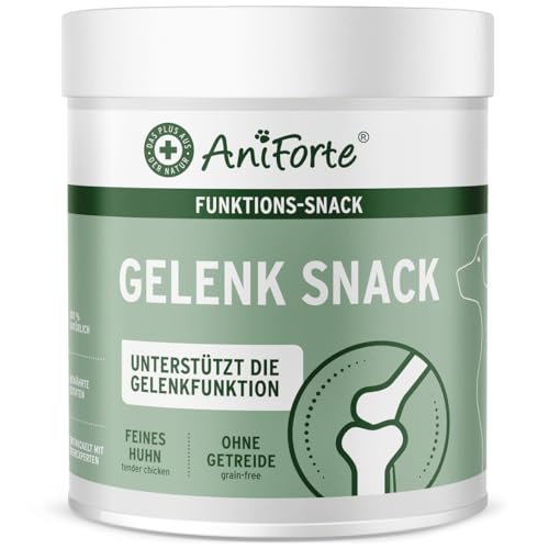 AniForte Gelenk Snack für Hunde 300g mit Grünlippmuschel für die Gelenke, hoher Hühnchen Fleischanteil, Funktionssnack getreidefrei statt Gelenktabletten für Knochen & Gelenke
