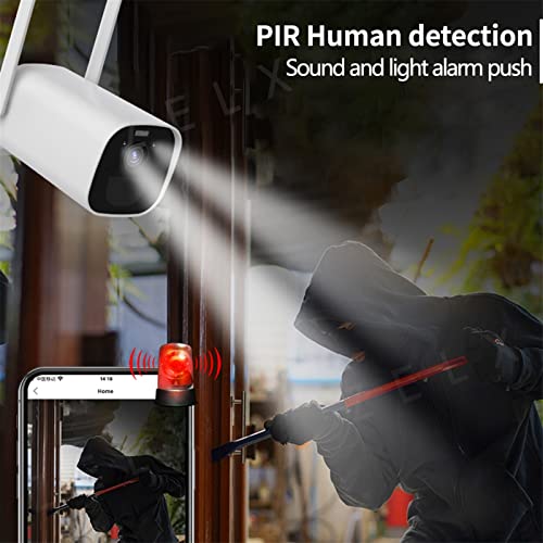 Cámaras de vigilancia sin cables tipo bala de 3MP con panel solar de 3W y CCTV 4