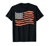 USA Bacon Flag | Cute US Dried Pigs Funny 4th Of July Gift T-Shirt