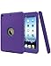 iPad Mini Case, Vogue Shop 2in1 Hybrid Case Cover for iPad Mini 1 2 3 Hard Cover for iPad Mini Printed Design Pc+ Silicone Hybrid High Impact Defender Case Combo Hard Soft Case Cover (Purple+Teal)