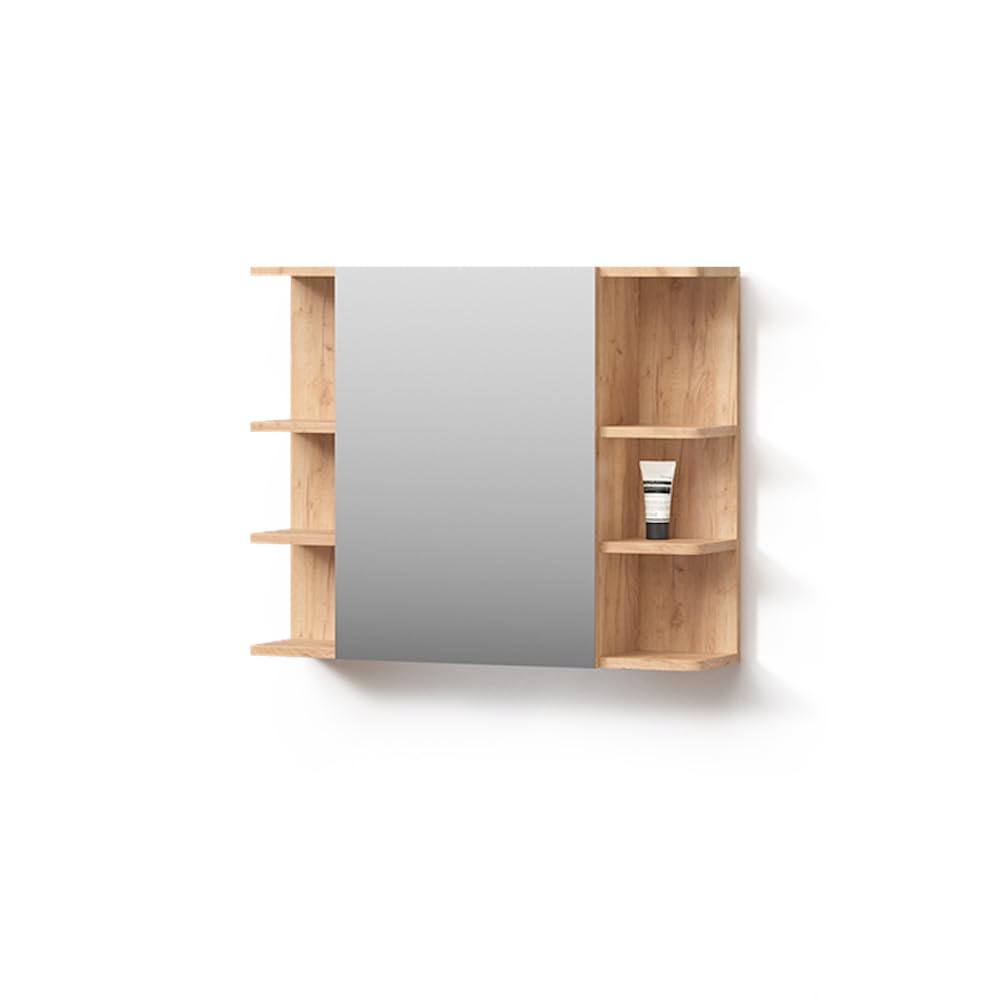 Livinity Specchio contenitore bagno Fucino, Rovere, 79.6 x 64 cm