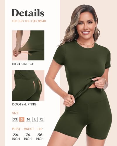 Image of ZOOSIXX Two Piece Workout Sets for Women - Summer Outfits 2 Piece Short Gym Sets Casual Lounge Vacation Matching Clothing