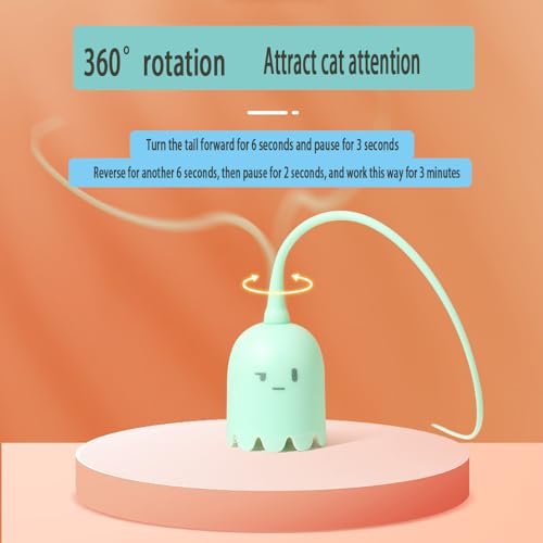 EFYUE Brinquedos interativos para gatos em ambientes internos, brinquedo automático para gatos com l