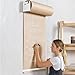 Imagen de LoiYtrd Soporte de Carrete Kraft Soporte de Papel Kraft Blanco y Negro for Colgar y Cortar Soporte dispensador de Rollos de Papel Kraft montado en la Pared Carrete Kraft